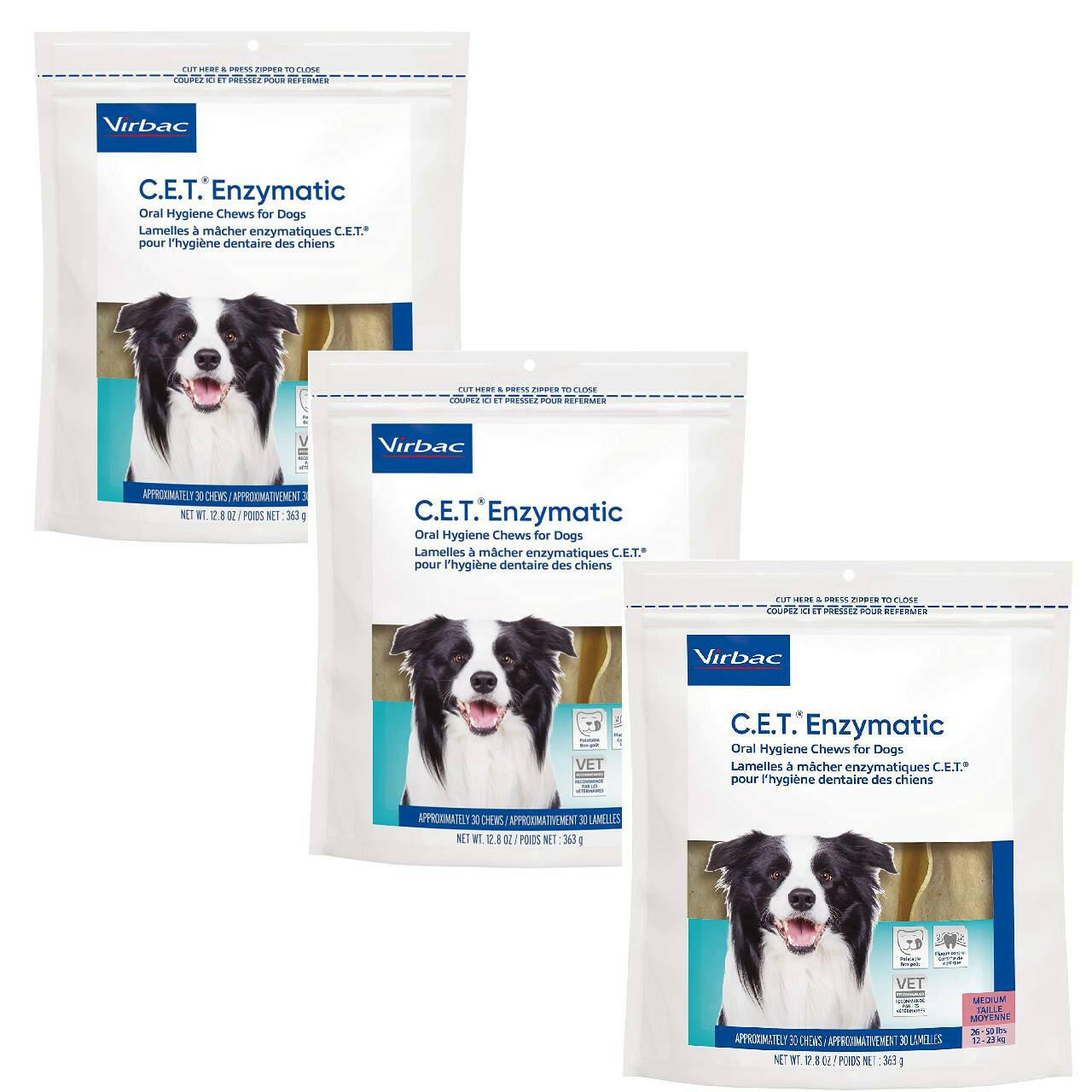 C.E.T. Enzymatic Dental Chews for Medium Dogs