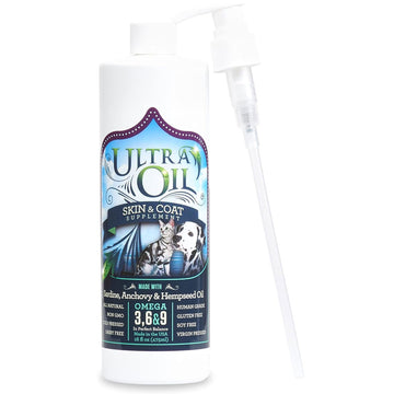 Ultra Oil Skin & Coat Supplement for Dogs & Cats, 16-oz