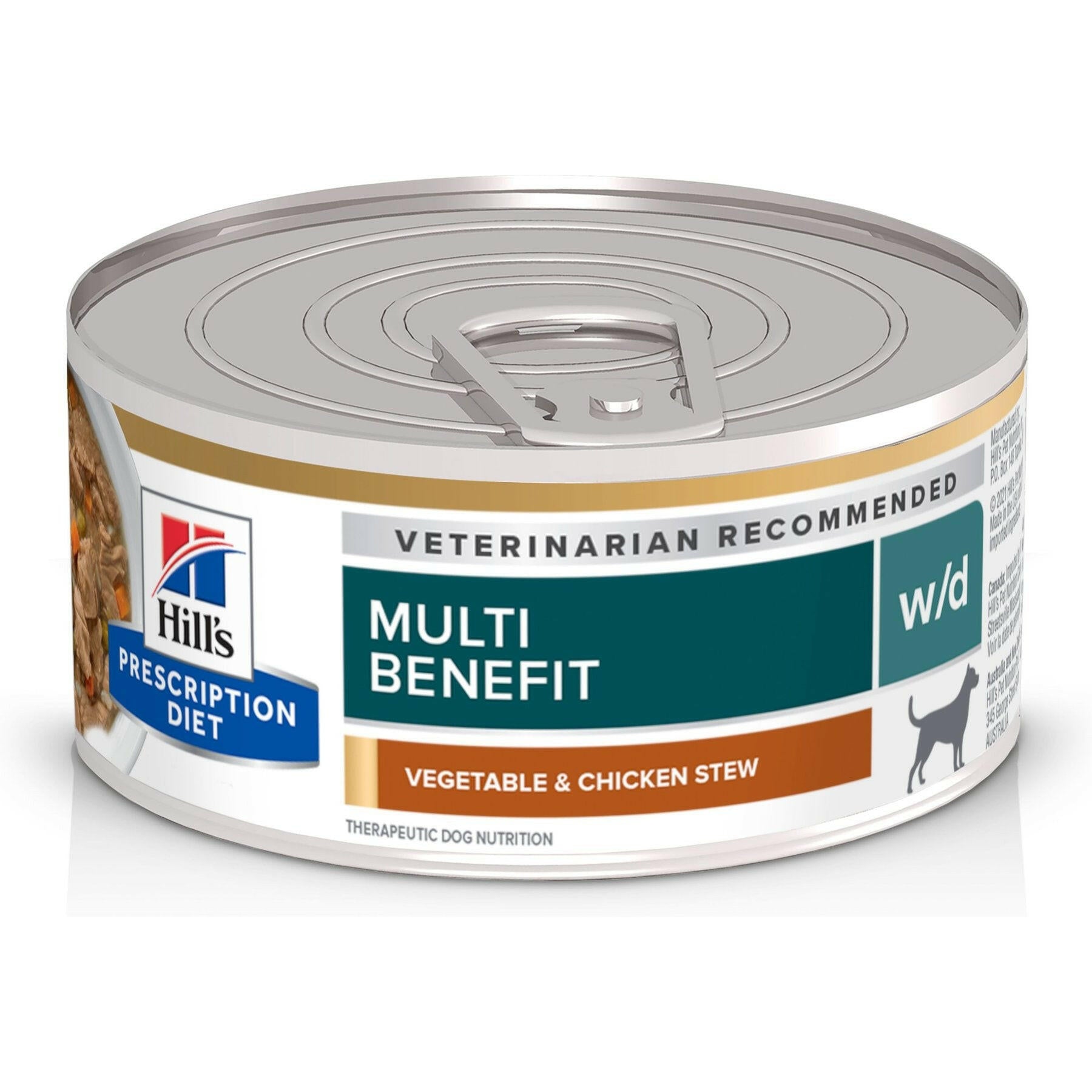 Hill's Prescription Diet w/d Multi-Benefit Digestive / Weight / Glucose / Urinary Management Vegetable & Chicken Stew Canned Dog Food