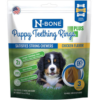 N-Bone Puppy Teething Rings Plus, Chicken Flavor 3 count