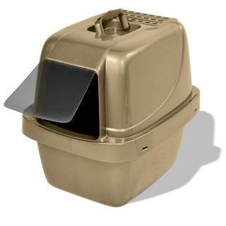 Van Ness Plastics Enclosed Sifting Cat Litter Box, Beige, Large