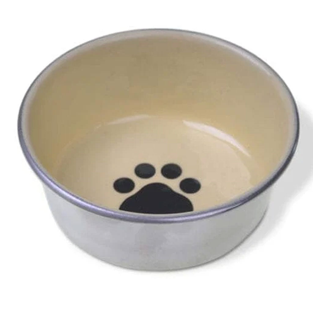 Van Ness Decorated Stainless Cat Dish, Color Varies, 8-oz