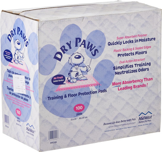 MidWest Homes for Pets Dry Paws Training and Floor Protection Pads 23"x24" (100 ct)