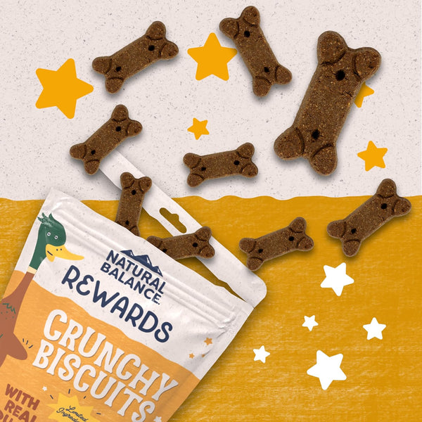 Natural Balance Rewards Crunchy Biscuits with Real Duck Dog Treats