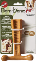 Ethical Pet Bam-Bones Plus Peanut Butter Tough Chew Dog Toy 6in