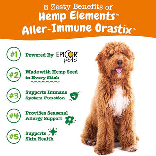 Zesty Paws Hemp Elements Aller-Immune Orastix Dog Supplement (12 oz)