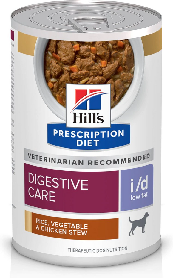 Hill's Prescription Diet i/d Low Fat Digestive Care Rice, Vegetable & Chicken Stew Canned Dog Food