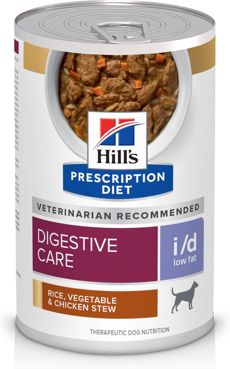 Hill's Prescription Diet i/d Low Fat Digestive Care Rice, Vegetable & Chicken Stew Canned Dog Food - 0