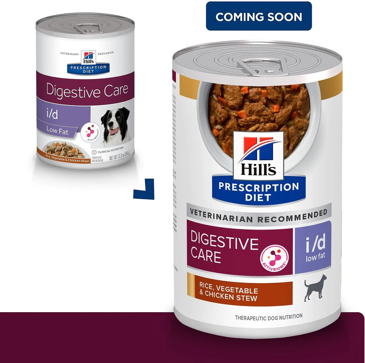 Hill's Prescription Diet i/d Low Fat Digestive Care Rice, Vegetable & Chicken Stew Canned Dog Food