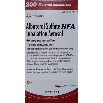 Ventolin HFA (generic) Albuterol Inhaler 90mcg (200 metered inhalations)