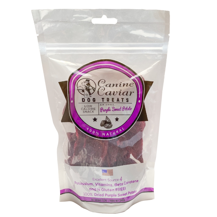 Canine Cavier Dried Purple Sweet Potato Dog Treats - 0