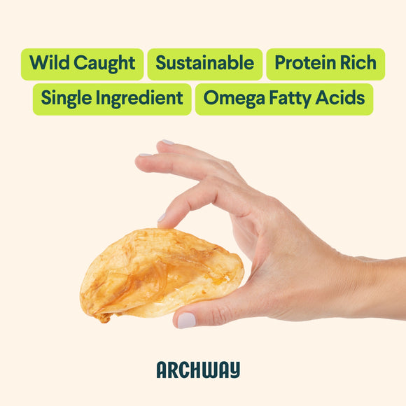 Archway Single Ingredient Silver Carp Fish Maw Natural Dog Chew Treat, 2.5-oz