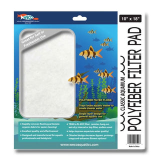 Weco Classic Aquarium PolyFiber Filter Pad,  10" x 18"