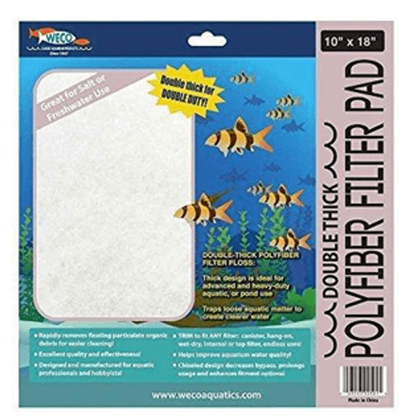 Weco Double Thick PolyFiber Filter Pad, 10" x 18"