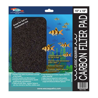 Weco Classic Aquarium Carbon Filter Pad, 10" x 18"