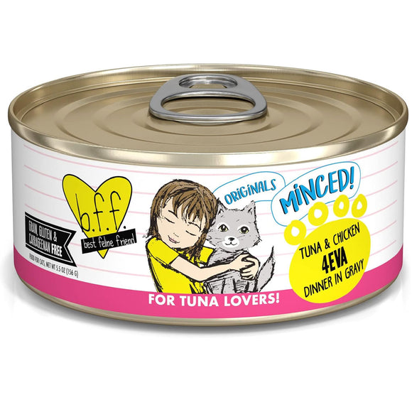 BFF Tuna & Chicken 4-Eva Dinner in Gravy Grain-Free Minced Wet Cat Food