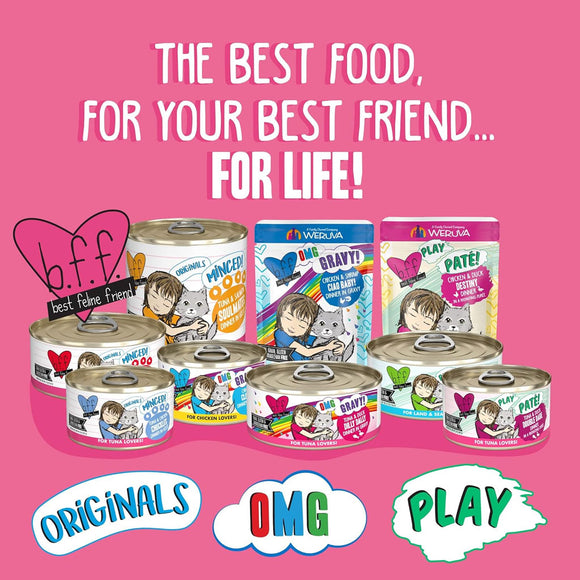 BFF Tuna & Chicken 4-Eva Dinner in Gravy Grain-Free Minced Wet Cat Food