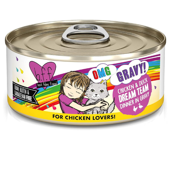 Weruva BFF Gravy Chicken & Duck Dream Team Dinner in Gravy Cat Food, 5-oz