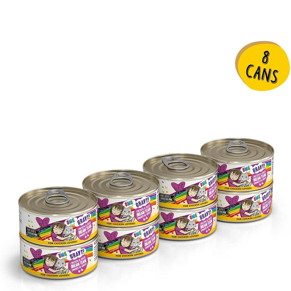 Weruva BFF Gravy Chicken & Duck Dream Team Dinner in Gravy Cat Food, 5-oz 8pk