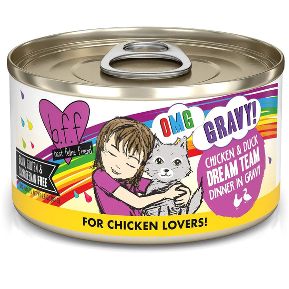 Weruva BFF Gravy Chicken & Duck Dream Team Dinner in Gravy Cat Food, 2-oz