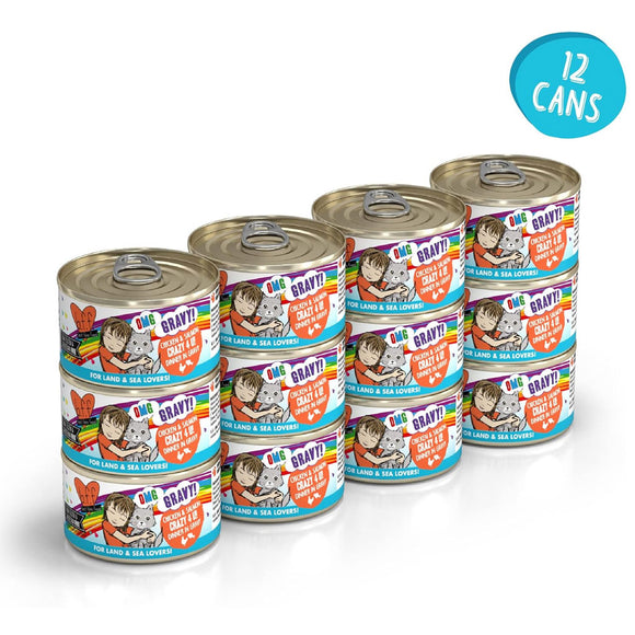 Weruva BFF Gravy Chicken & Salmon Crazy 4 U! Dinner in Gravy Cat Food, 2-oz 12pk