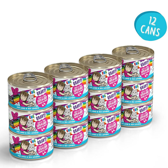 Weruva BFF Gravy Duck & Tuna Lots-O-Luck! Dinner in Gravy Cat Food, 2-oz 12pk