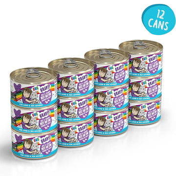 Weruva BFF Gravy Beef & Salmon Best Day Eva! Dinner in Gravy Cat Food, 2-oz 12pk