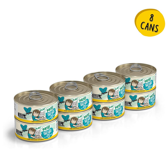 Weruva BFF Pate Chicken & Turkey Topsy Turvy Wet Cat Food, 5-oz 8pk
