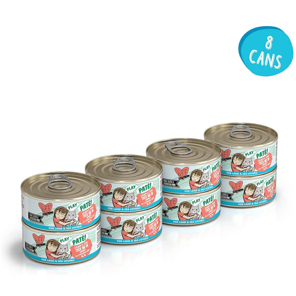 Weruva BFF Pate Salmon & Tuna Tuck Me In Dinner Wet Cat Food, 5-oz 8pk