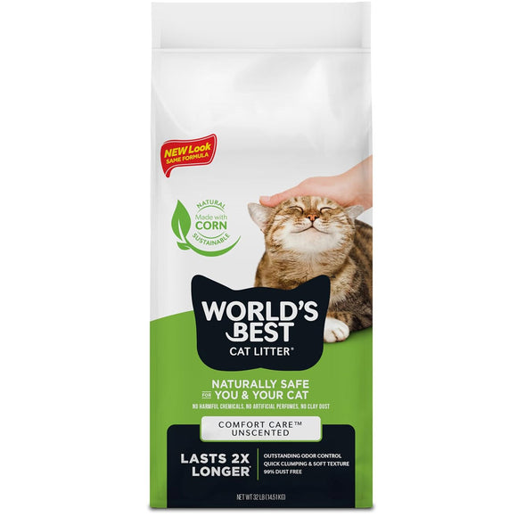 World's Best Cat Litter Comfort Care Unscented, 28 lbs