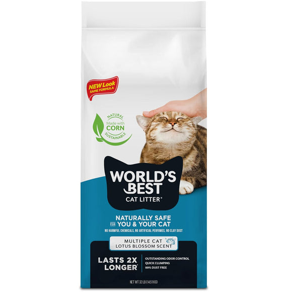 World's Best Cat Litter Multiple Cat Lotus Blossom Scent, 28 lbs