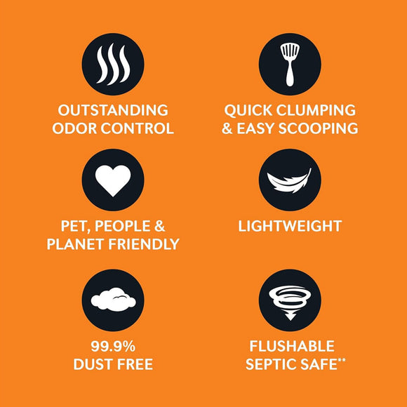 World's Best Cat Litter Low Tracking & Dust Control Multiple Cat Unscented, 28 lbs