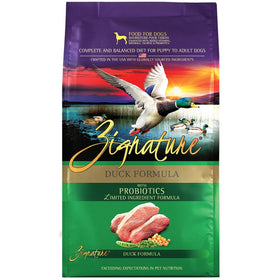 Zignature Duck Formula Dry Dog Food, 25-lb