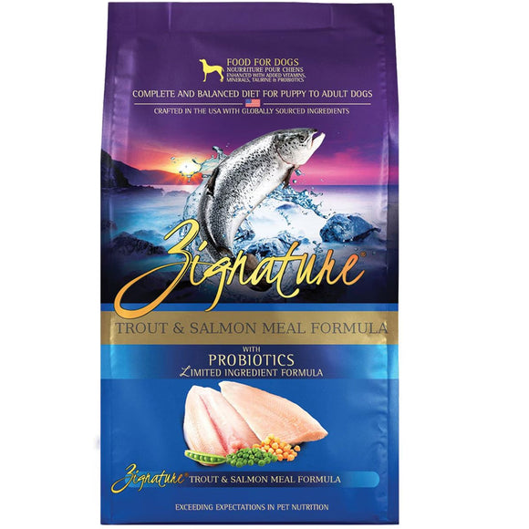 Zignature Trout & Salmon Formula Dry Dog Food, 12.5-lb