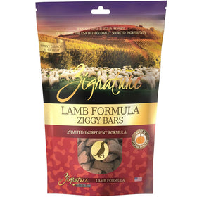 Zignature Lamb Formula Ziggy Bars with Pumpkin Dog Treats, 12-oz
