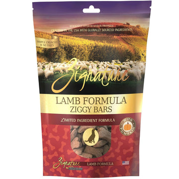 Zignature Lamb Formula Ziggy Bars with Pumpkin Dog Treats, 12-oz