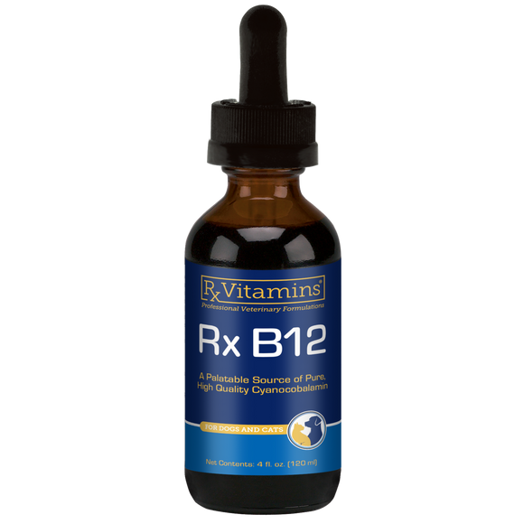 Rx Vitamins Rx B12 Liquid Digestive Supplement For Dogs and Cats (4 oz)
