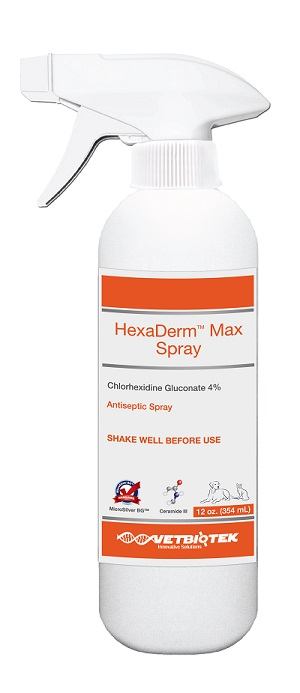 VetBiotek HexaDerm Max Antiseptic Spray For Dogs & Cats (12 oz) - 0