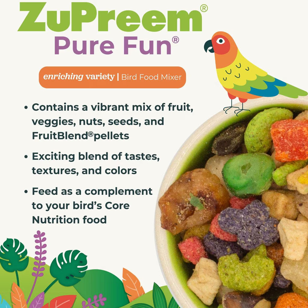 ZuPreem Pure Fun Parrot & Conure Bird Food