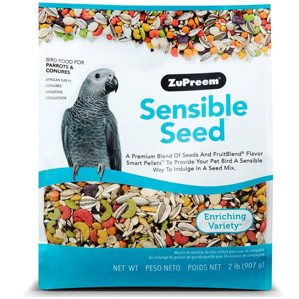 ZuPreem Sensible Seed Parrot & Conure Bird Food, 2-lbs