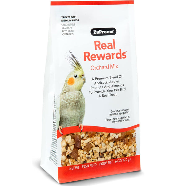 ZuPreem Real Rewards Orchard Mix Medium Bird Treats, 6-oz