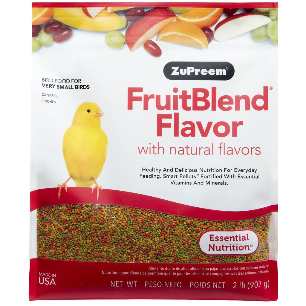 ZuPreem FruitBlend Flavor with Natural Flavors Daily Extra Small Bird Food, 2-lb