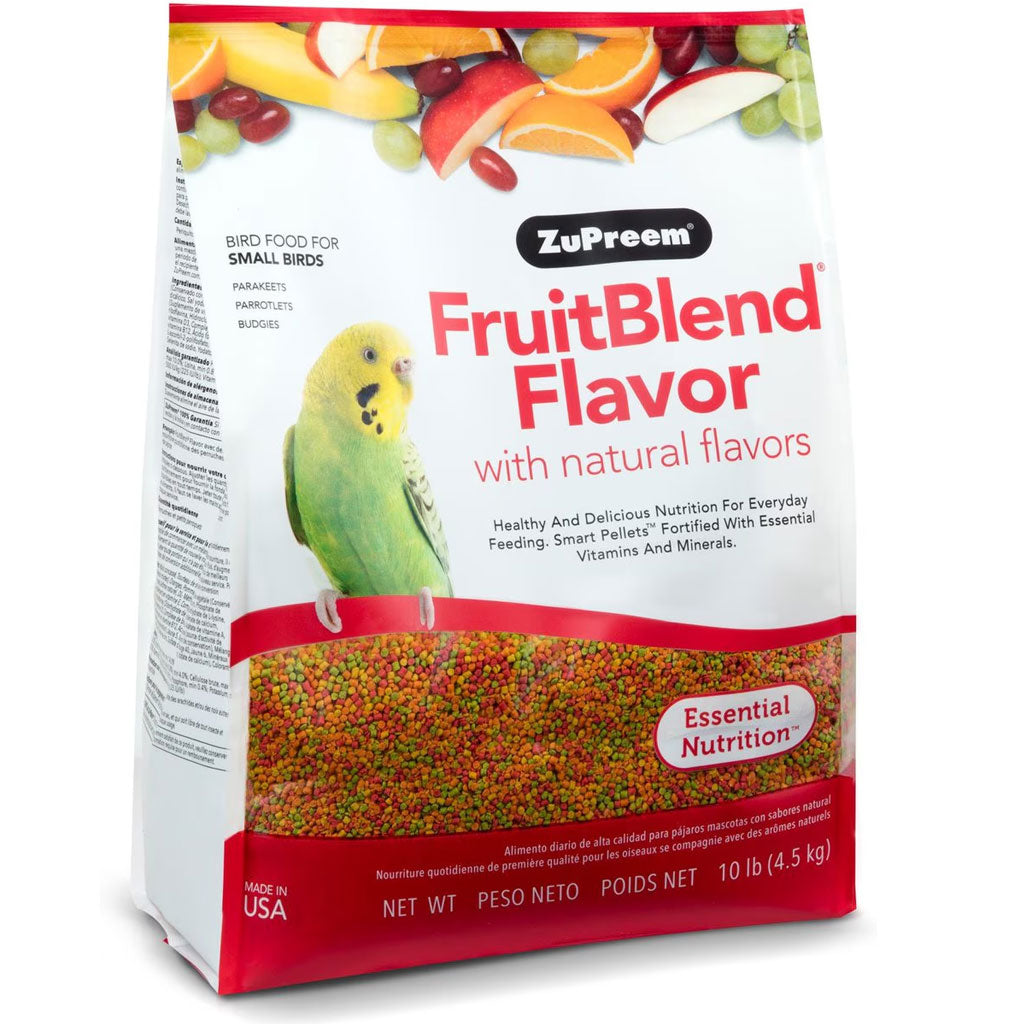 ZuPreem FruitBlend Flavor with Natural Fruit Flavors Daily Small Bird Food, 10-lbs