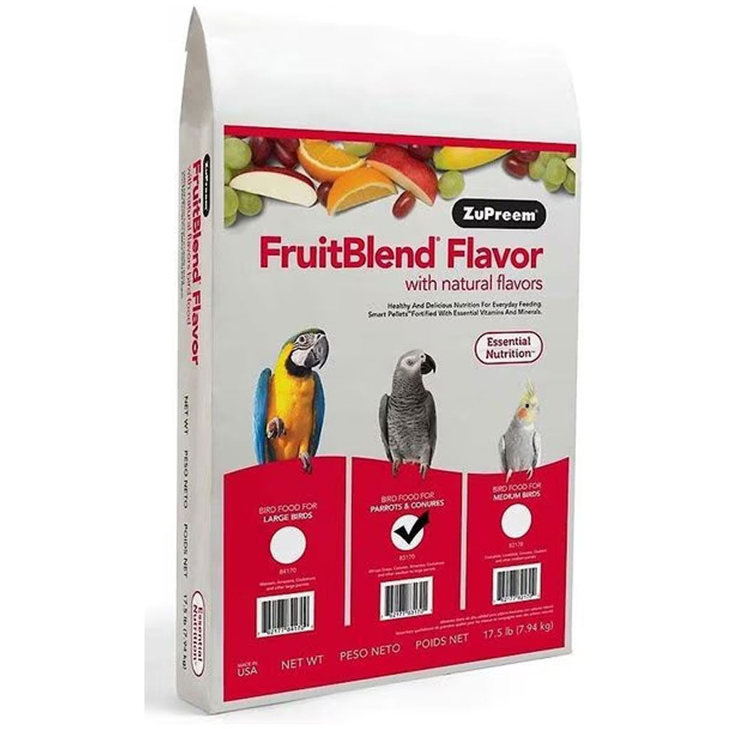 ZuPreem FruitBlend Bird Food Parrots & Conures, 17.5lb