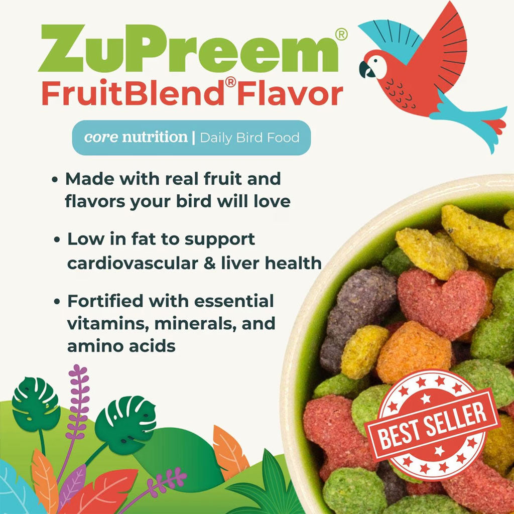 ZuPreem FruitBlend Bird Food Parrots & Conures