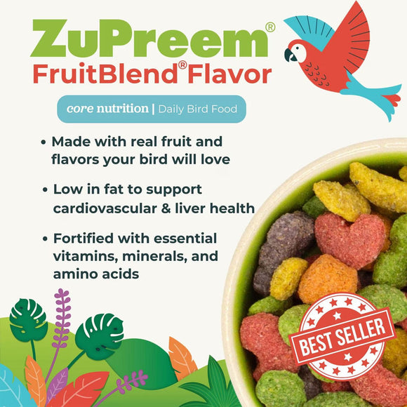 ZuPreem FruitBlend Bird Food Parrots & Conures