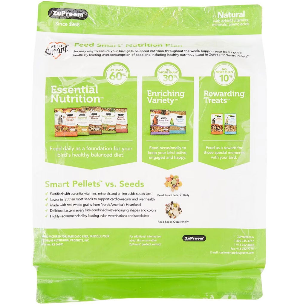 ZuPreem Natural Bird Food Parakeets