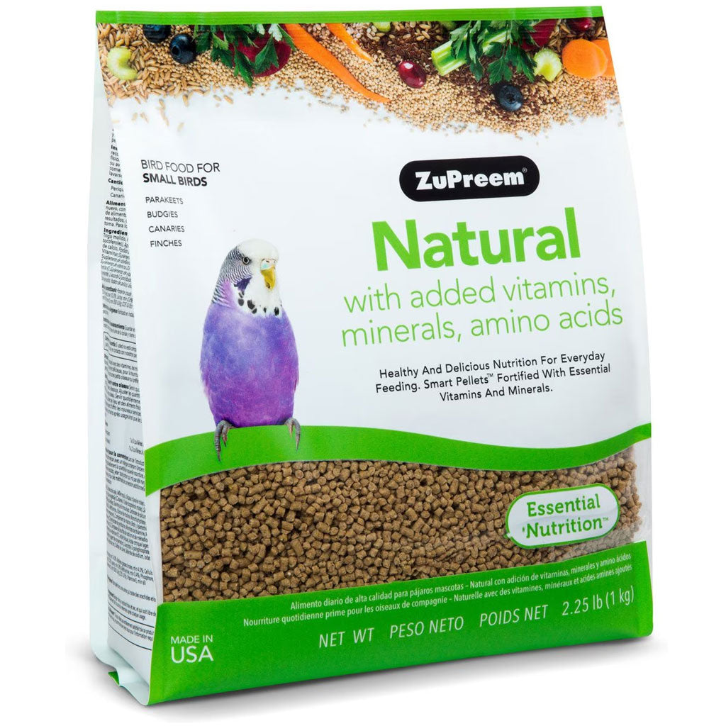 ZuPreem Natural Bird Food Parakeets, 2.25-lb