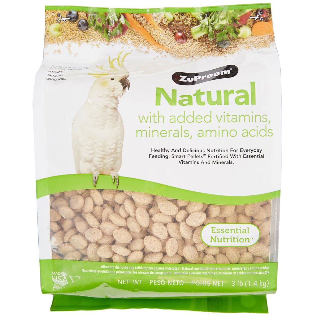 ZuPreem Natural Bird Food Large Parrots, 3-lb