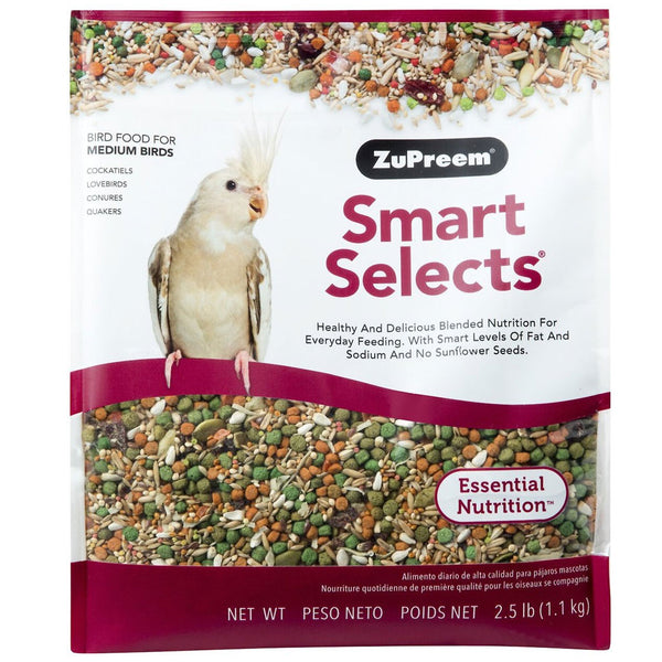 ZuPreem Smart Selects Medium Sized Bird Food, 2.5-lb